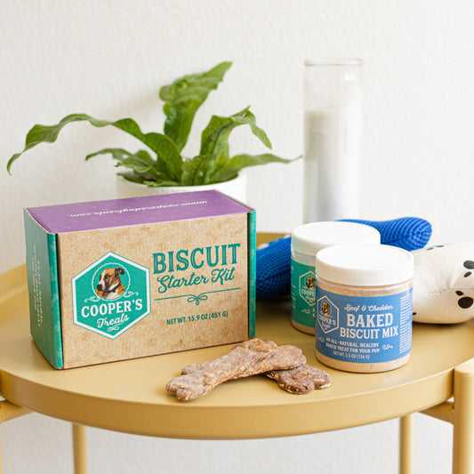 Biscuit mix, jars and biscuits