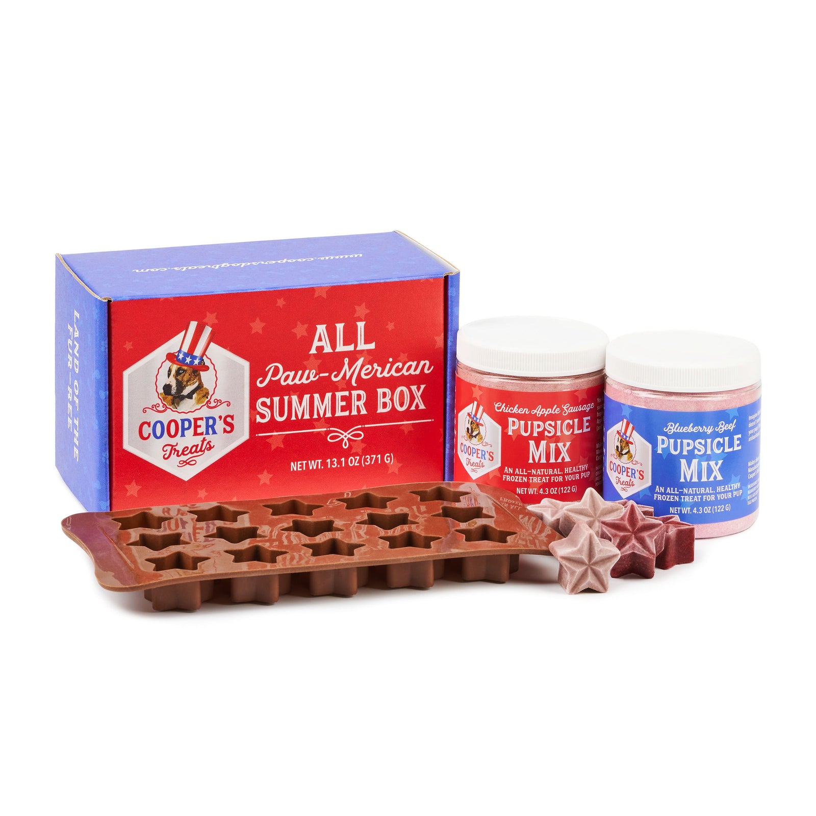 All Paw Merican Summer box with jars and treats