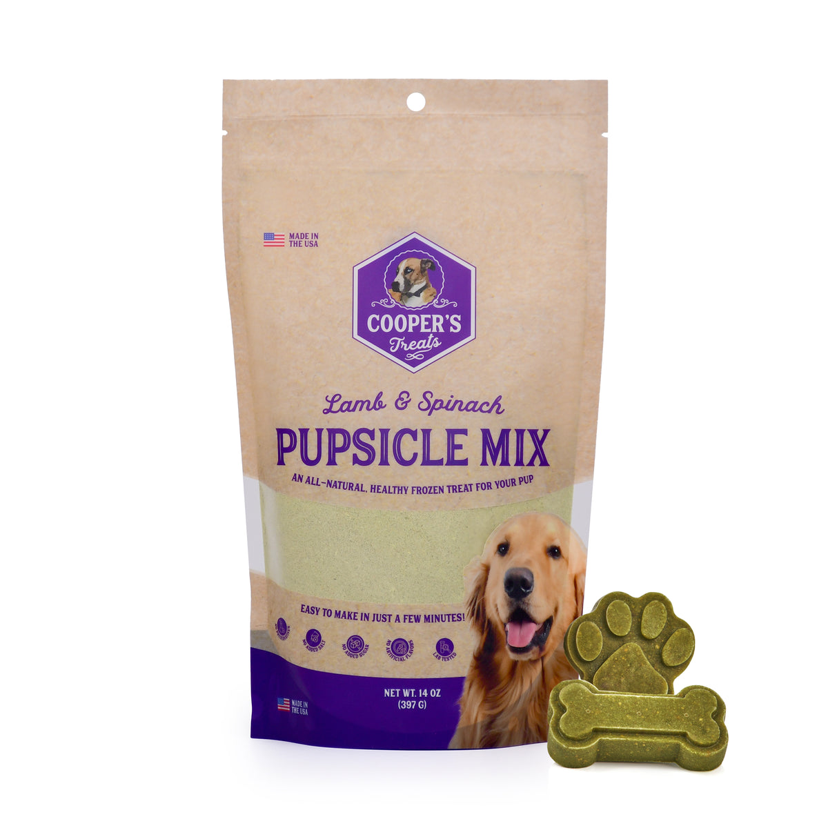Cooper's Treats Lamb and Spinach Pupsicle Mix — view 5