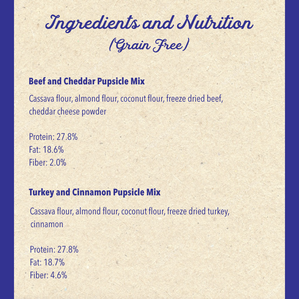 ingredients and nutrition info - grain free mix