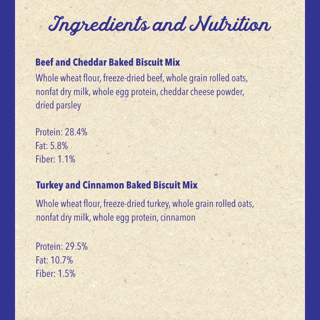 Ingredient and nutrition info