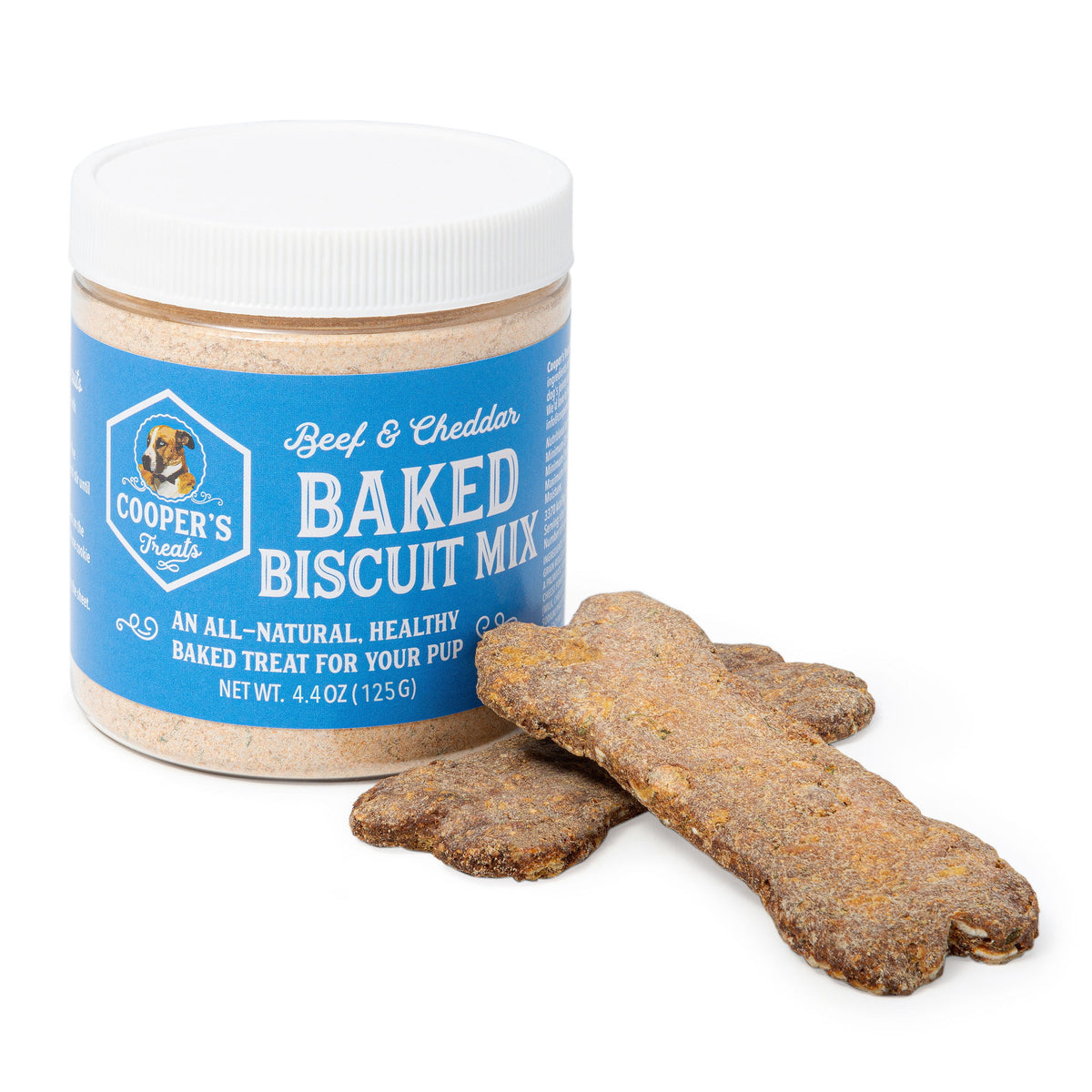 Jar of baked biscuit mix