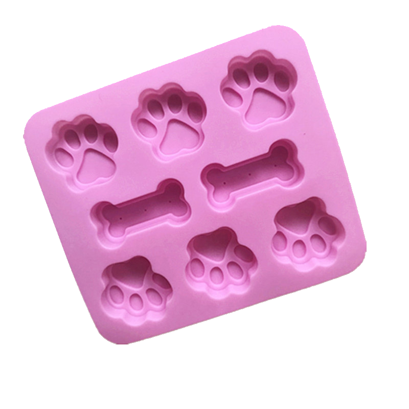 paw and bone ice cube mold