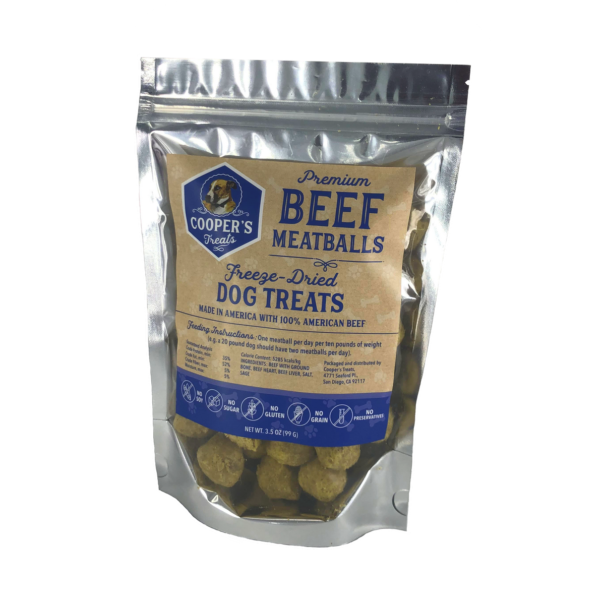 FreezeDried Beef Meatballs Cooper's Treats